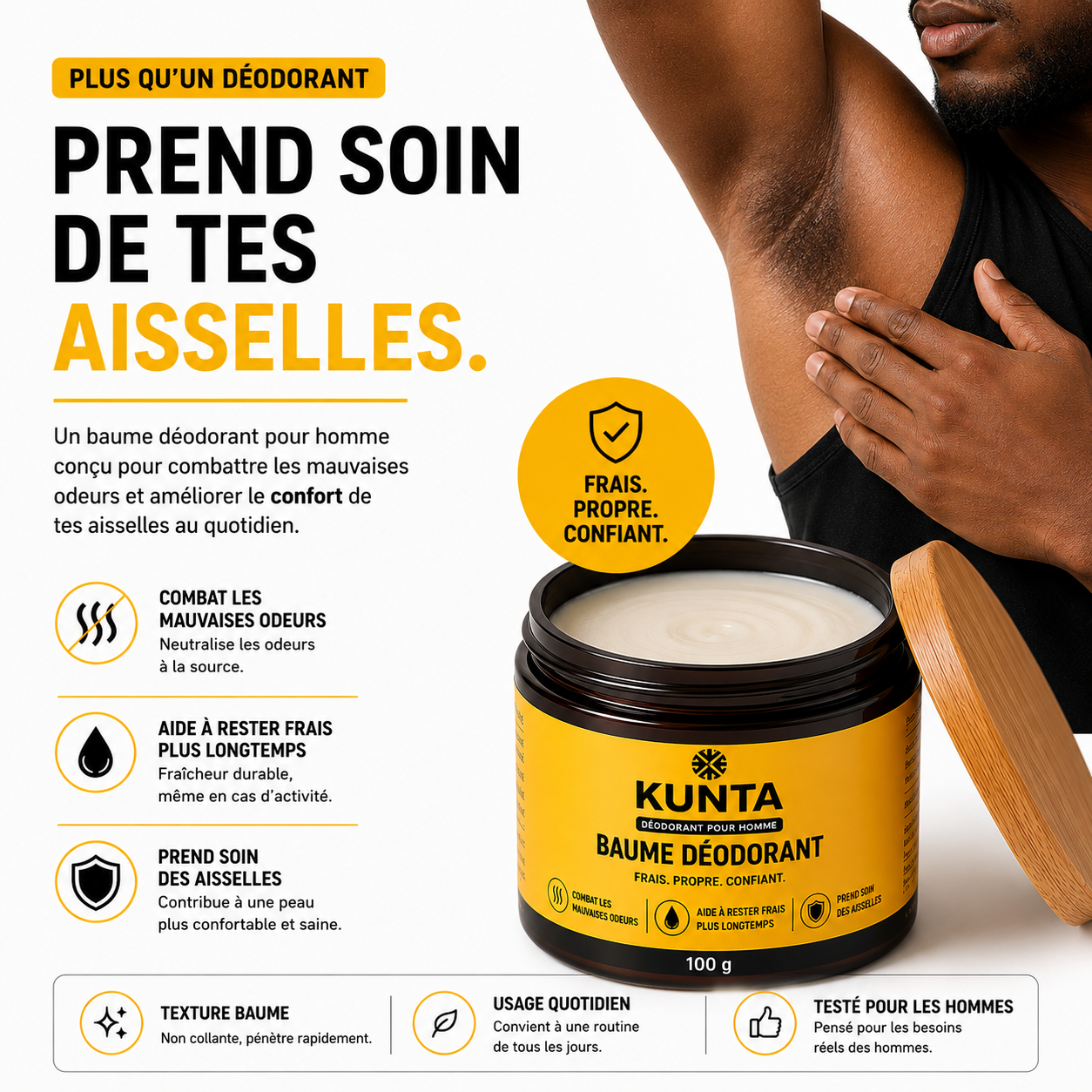 KUNTA DÉODORANT™ - Le déodorant qui prend soin de tes aisselles