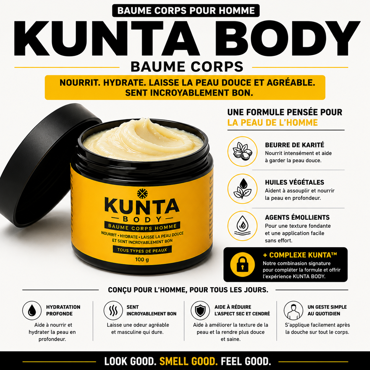 KUNTA BODY™ - Baume Corps Homme