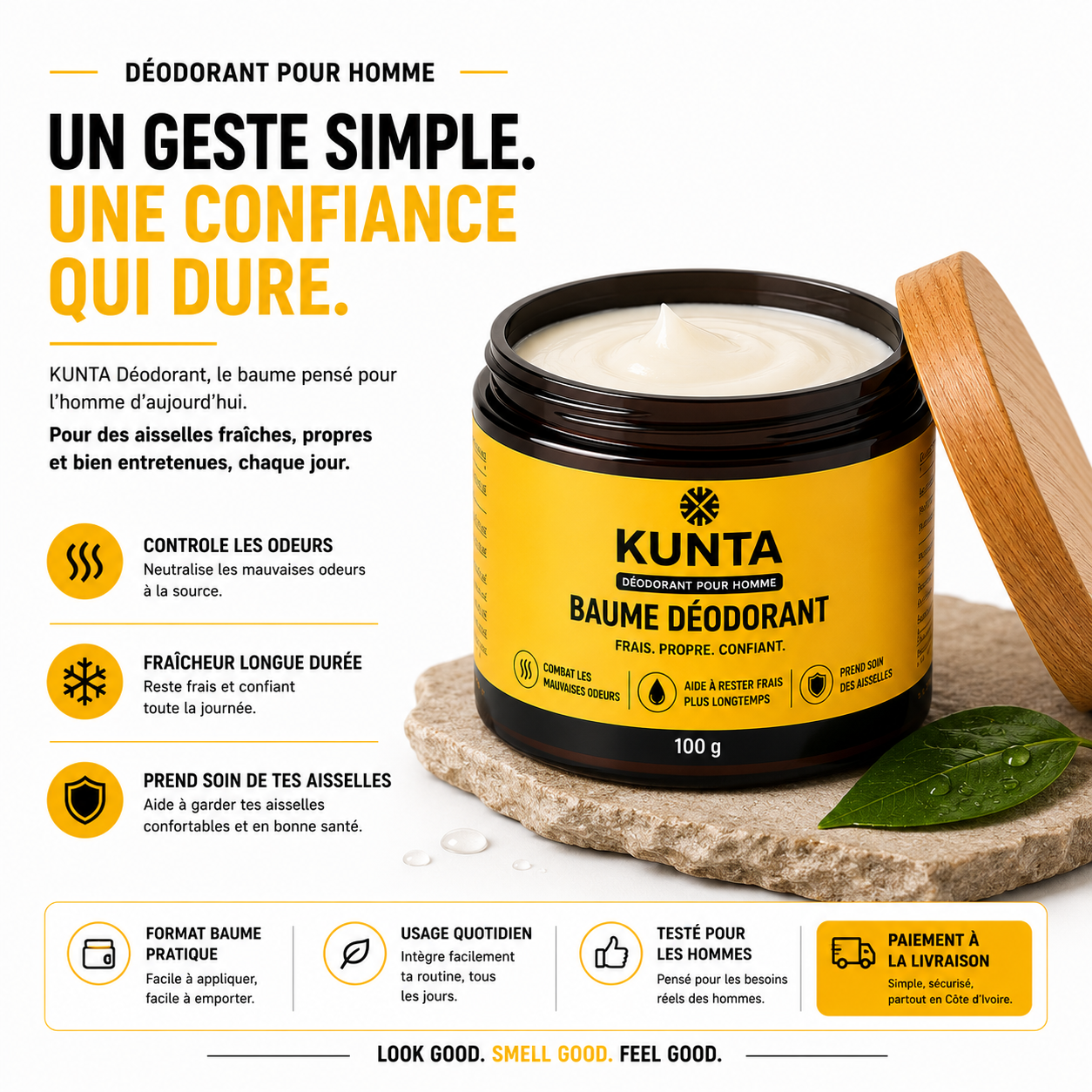 KUNTA DÉODORANT™ - Le déodorant qui prend soin de tes aisselles