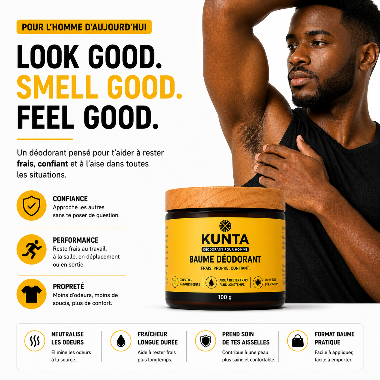 KUNTA DÉODORANT™ - Le déodorant qui prend soin de tes aisselles
