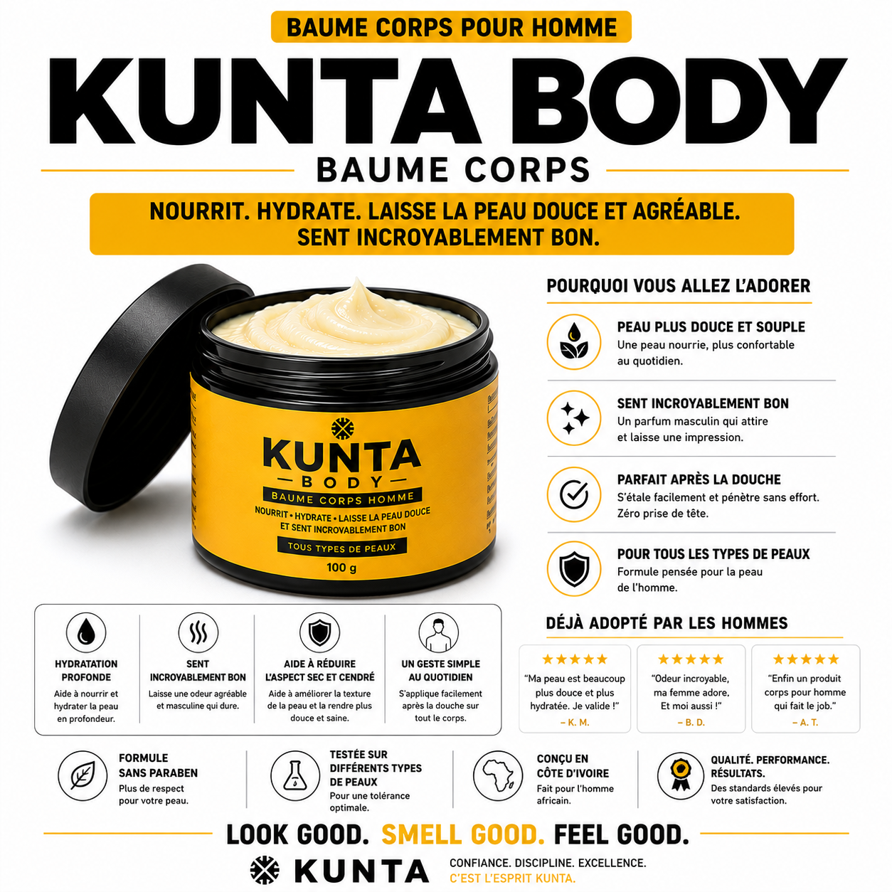 KUNTA BODY™ - Baume Corps Homme