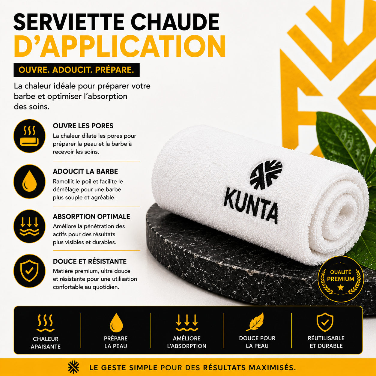 Kunta Boost Kit : Baume Activatrice + Brosse + Peigne + Serviettes Chaudes