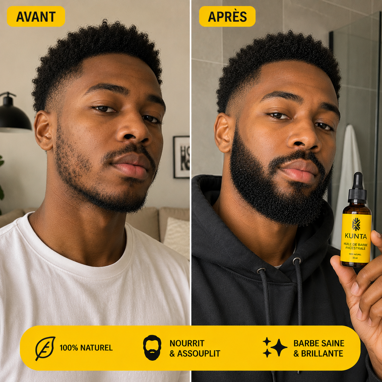 Kunta – Huile de Barbe Croissance ULTRA Rapide (30 ml)