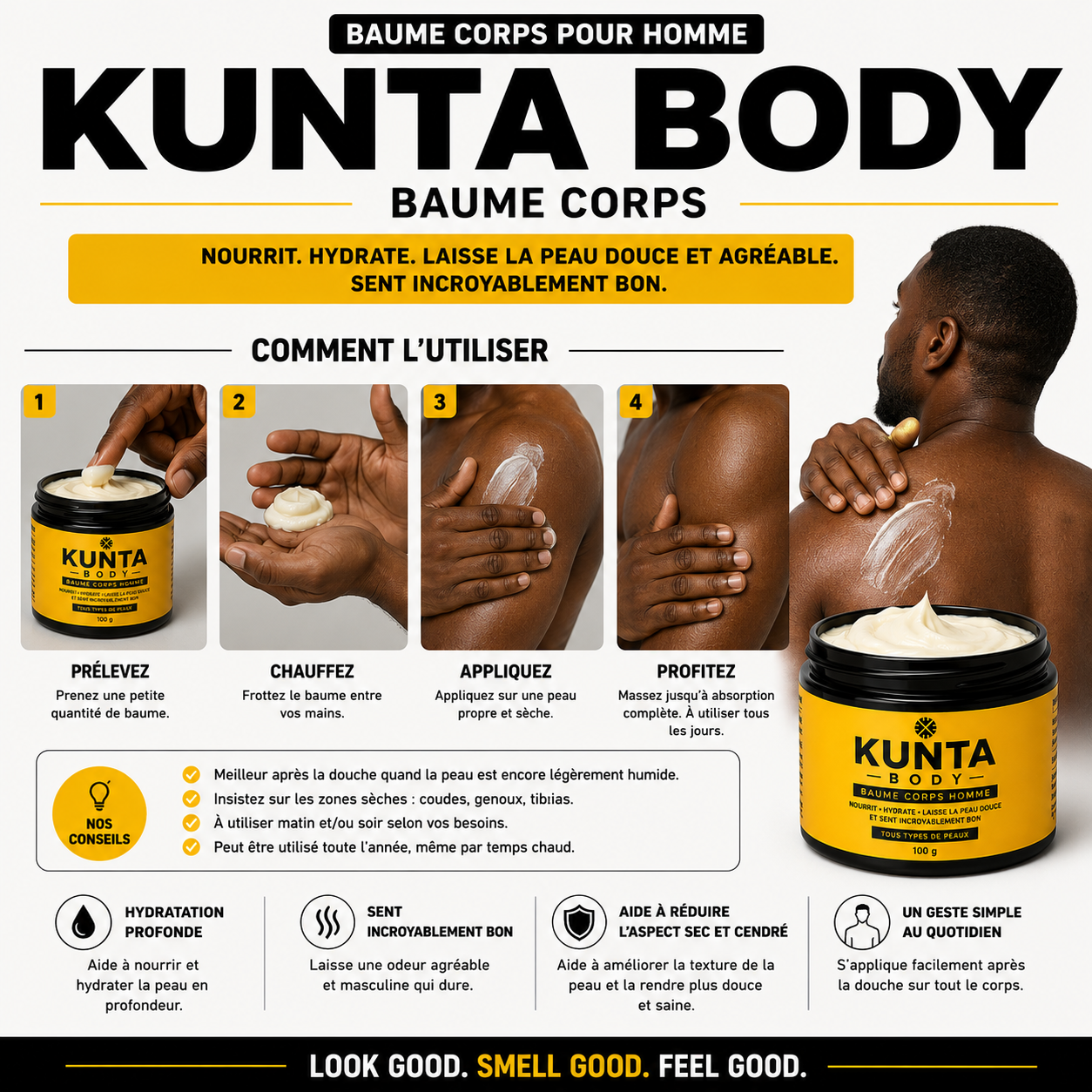 KUNTA BODY™ - Baume Corps Homme