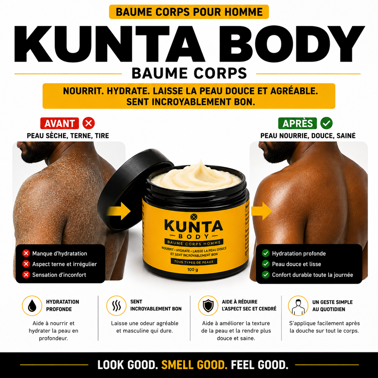 KUNTA BODY™ - Baume Corps Homme
