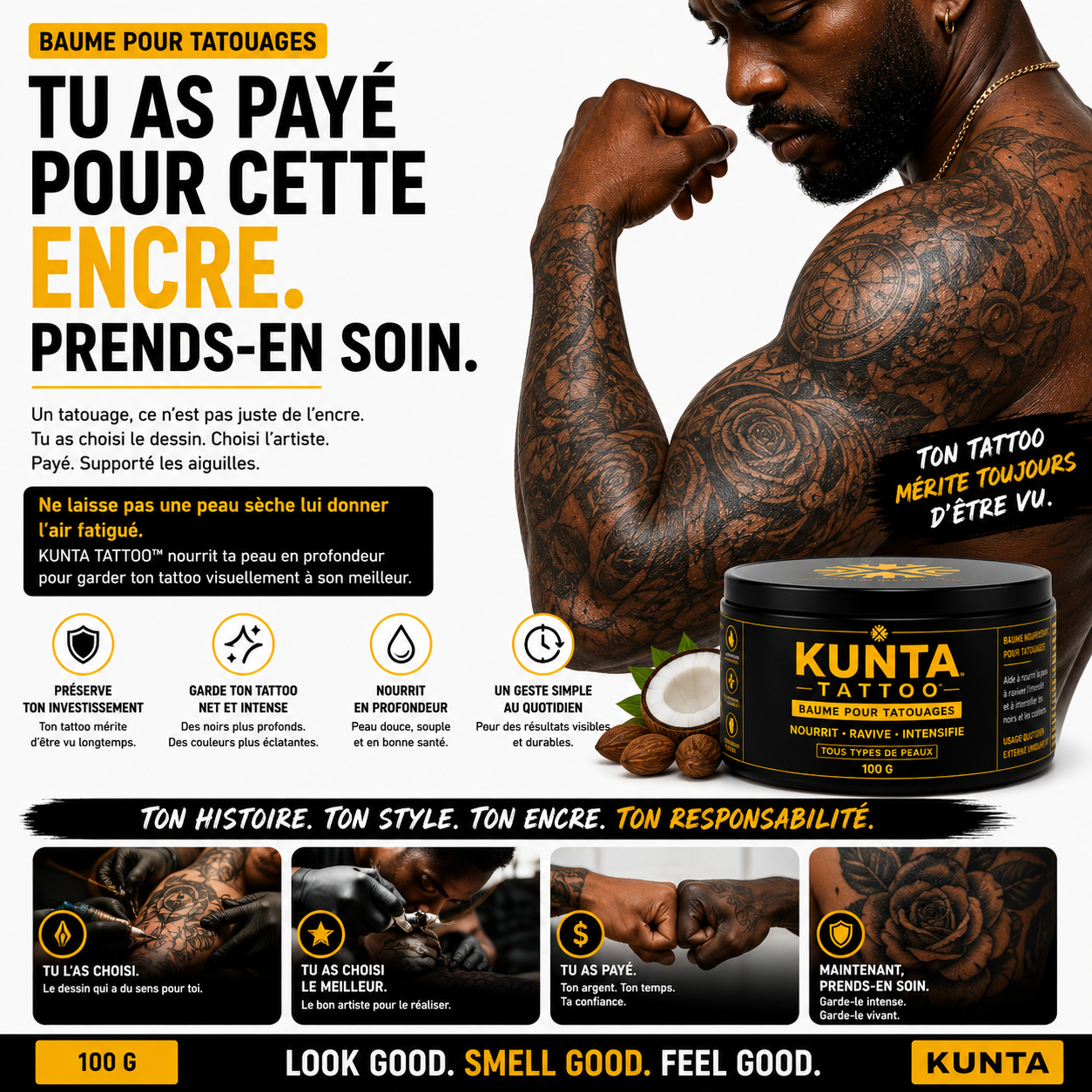 KUNTA TATTOO™  - Baume pour tatouages