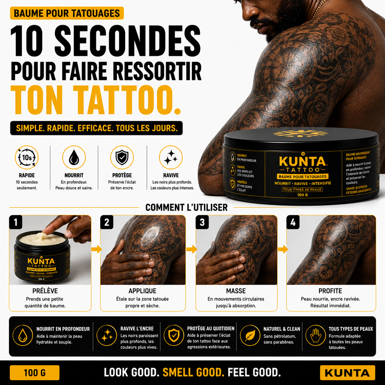 KUNTA TATTOO™  - Baume pour tatouages